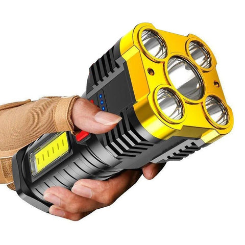 5 Led Flashlight Strong Light Outdoor Portable Cob Side Light Work Light USB Rechargeable Led Flashlight