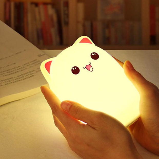 7 color cartoon cat led LED children animal night light silicone soft cartoon miffy rabbit children light LED night light