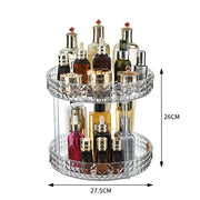 Luxury Dresser Cosmetics Rotating Storage Shelf Box Toilet Desktop Perfume Skin Care Products Shelf Tray