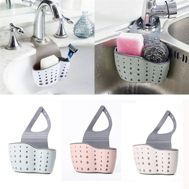 Sink Shelf Soap Sponge Drain Rack Bathroom Holder Kitchen Storage Suction Cup Kitchen Organizer Sink kitchen Accessories