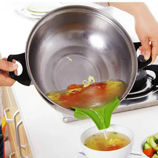 Creative Kitchen Accessories Silicone Funnel Tools