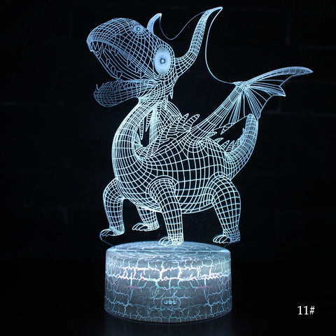 3D LED Night Light Lamp Dinosaur Series