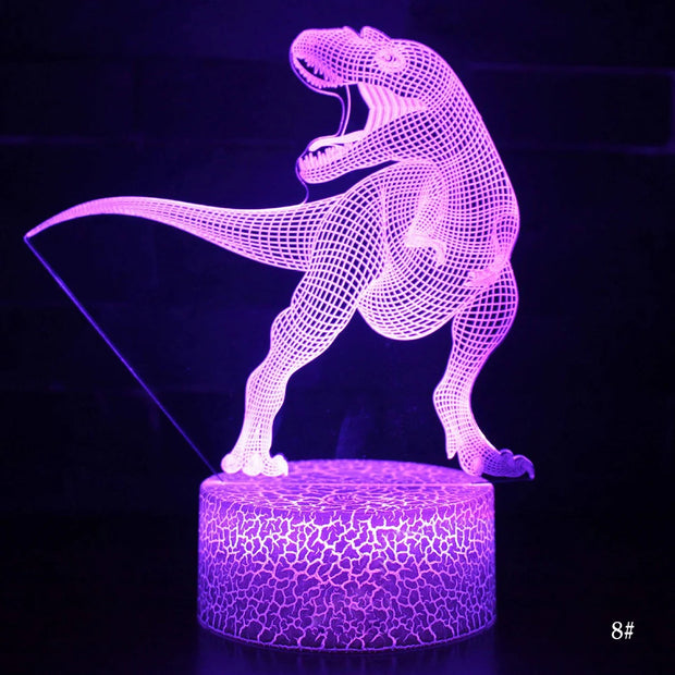 3D LED Night Light Lamp Dinosaur Series