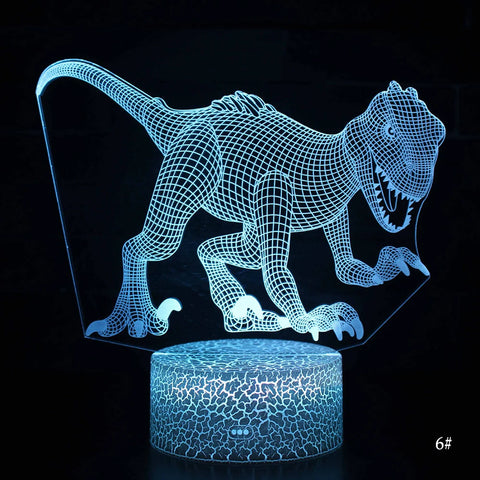 3D LED Night Light Lamp Dinosaur Series