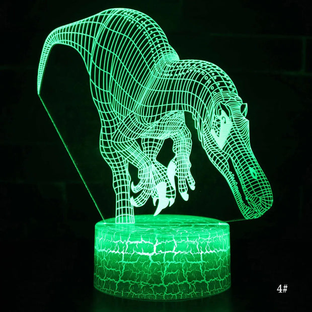 3D LED Night Light Lamp Dinosaur Series