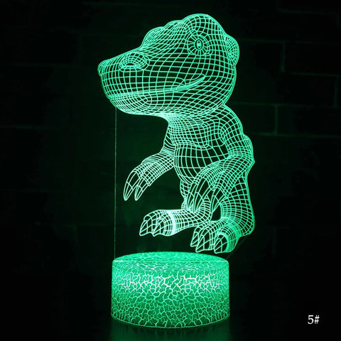 3D LED Night Light Lamp Dinosaur Series