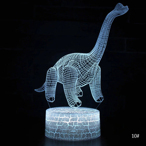 3D LED Night Light Lamp Dinosaur Series