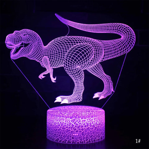 3D LED Night Light Lamp Dinosaur Series